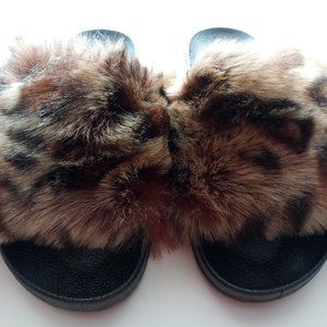 Women's  Sandal, Faux Fur , Leopard, P…